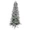 7.5ft. Pre-Lit Flocked Alaskan Artificial Christmas Tree, White LED Lights